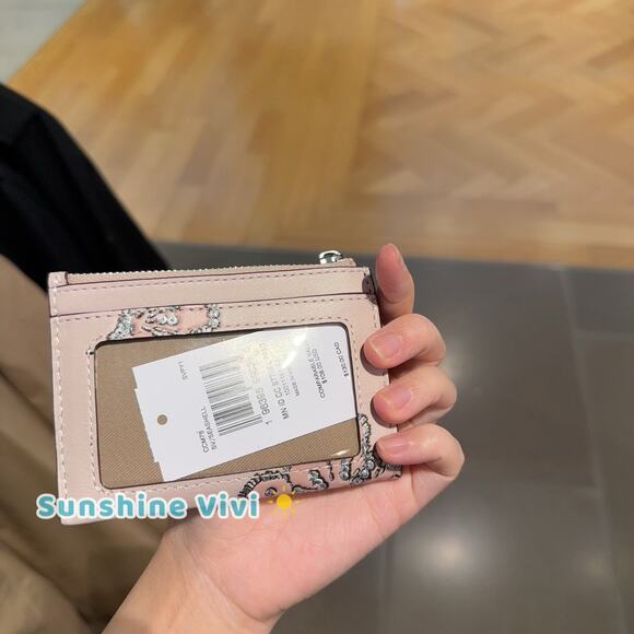 NWT Coach Mini Skinny Id Case With Butterfly Print CCM78 SEASHELL - Picture 2 of 5